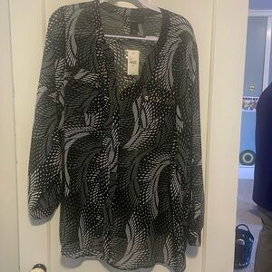 Lane Bryant Shear Long sleeve blouse
